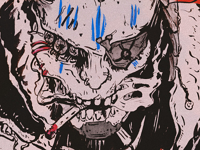 Avocation character cyberpunk death grime hobby illustration rocker war