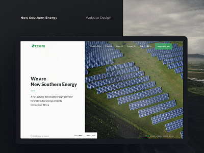 New Southern Energy renewable energy solar solar energy ui designer web design website