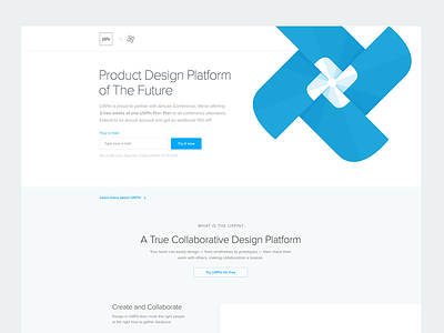 UXPin x AMUSE Conference design landing page minimal minimalistic typography ui ux web webdesign