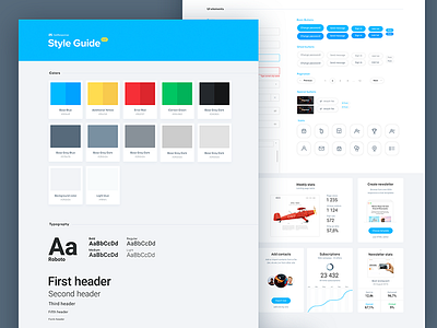 UI Style Guide colors guide sheet style stylesheet stylguide typography ui ux web webdesign