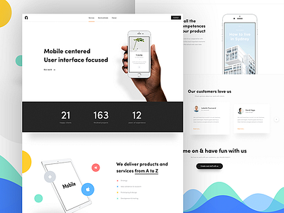 Software house homepage 📱 by Michael Korwin on Dribbble