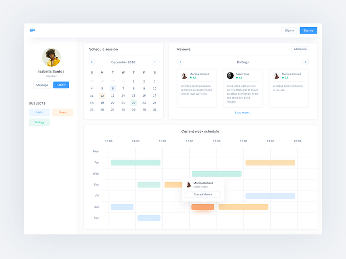 Private Lessons App 🏻 By Michael Korwin On Dribbble