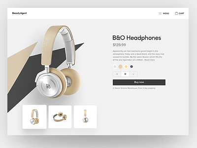 Product page 💵 headphones korwin landing page music product shapes web webdesign