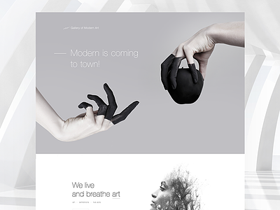 Modern Art Gallery ★ art landing page minimal minimalism minimalistic modern ui ux web webdesign