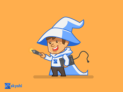 Skyshi Designer Wizard colors icon illustration vector