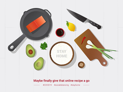 COVID-19 Stay Home Recipe covid 19 design gradient graphic design illustration recipe stayhome weeklywarmup