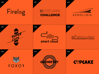 50 days logo challenge 10-18 50 days logo challenge branding flat design graphic design illustration logo design