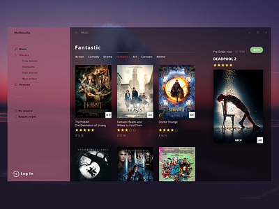 Interface for Movie Shop