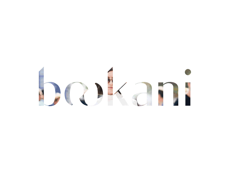 Bookani Logo custom cut fashion logo sans type