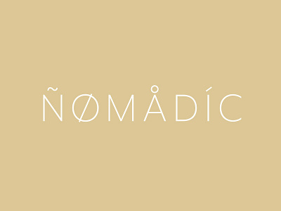 Nomadic Logo Concept design glyphs language logo typography