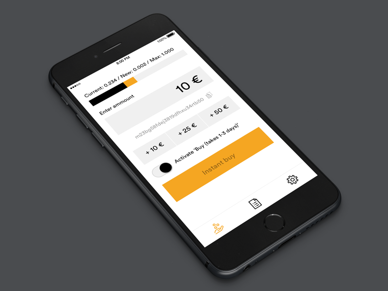 Bitbuy minimal icons design user interface app bitcoin