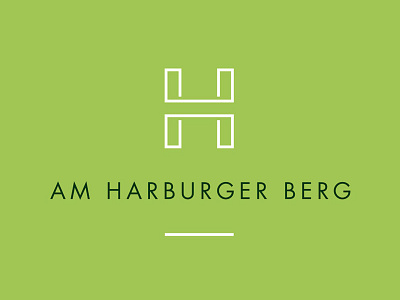 Am Harburger Berg h logo design minimal