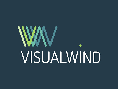 Visual Wind lines logo design w