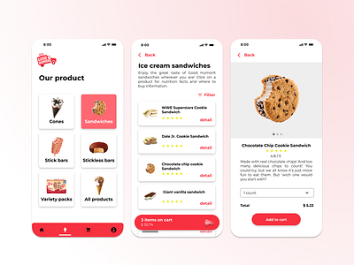 Redesign mobile app for good humor walls