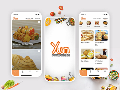 Yum Recipes candy design design food app food app design by parveen food app in hindi graphic design illustration interaction design iphone iphone app design logo photoshop design recipes app ui uiux yum yum app yum app in hindi yum by punjab kesari yum recipes