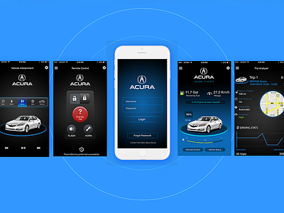 Honda Acura iPhone App Design graphic design interaction design uiux