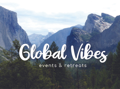 Global Vibes | events and retreats - logo design branding design logo