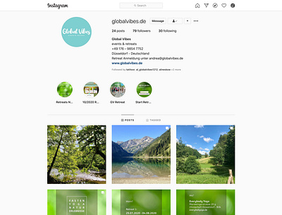 instagram posts @globalvibes.de app branding design web