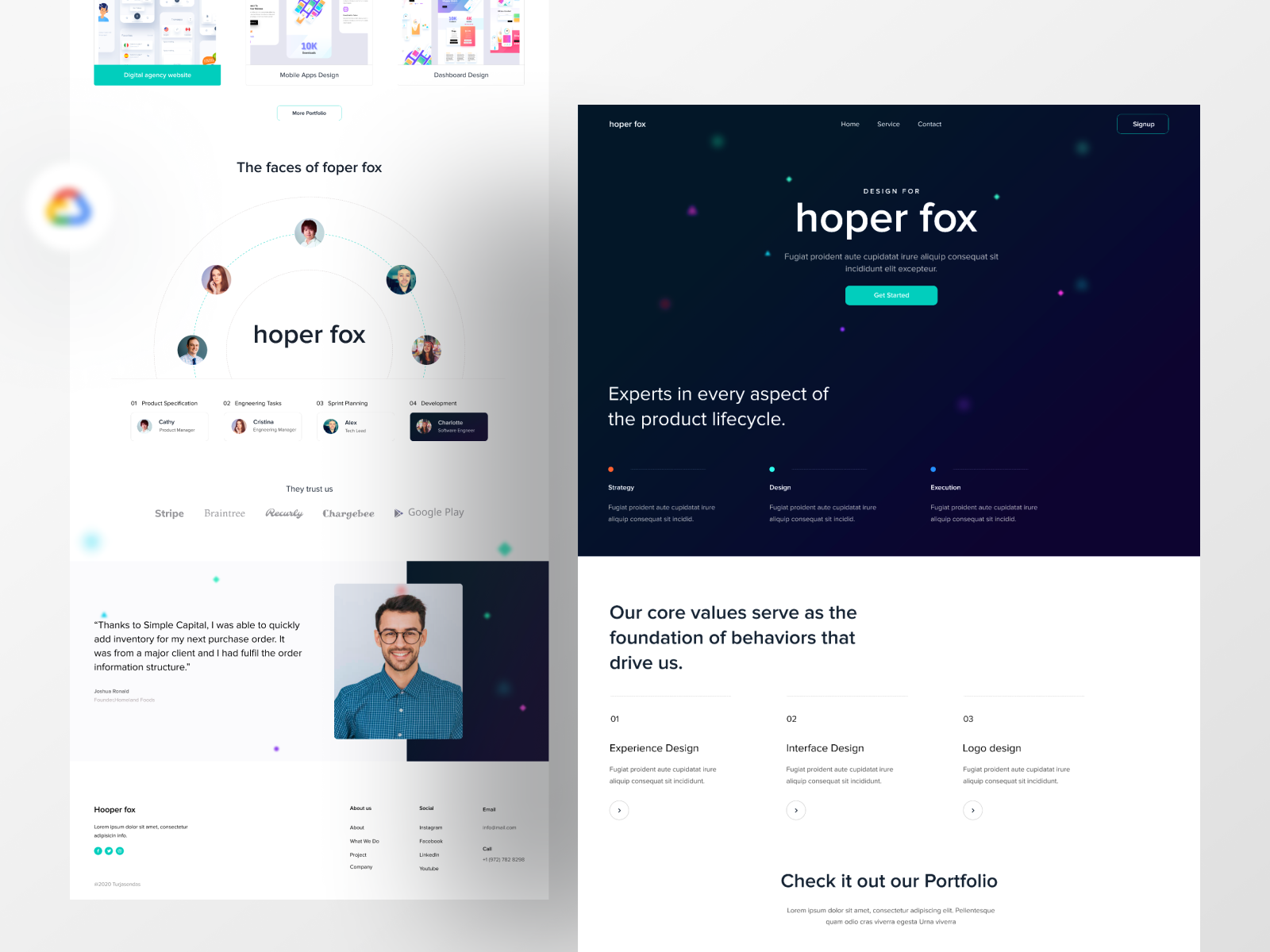 Agency Homepage Concept by Turja Sen Das Partho on Dribbble