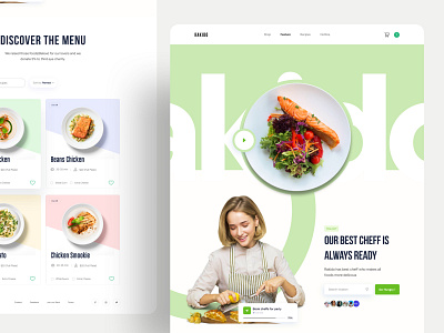 RAKIDO Food Ui branding dribbble food food landing page food web homepage homepage design landing page turjadesign web web design webdesign website