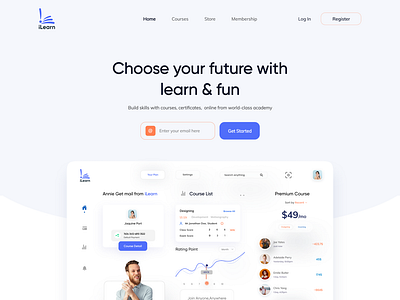 iLearn Learning Website Ui 2020 by Turja Sen Das Partho on Dribbble