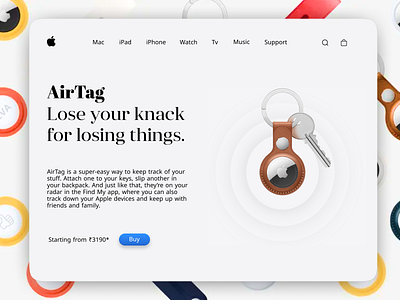 Airtag airtag apple branding design icon illustration logo typography ui ux vector website