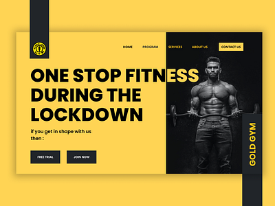 Gold GYM 3d animation branding design graphic design gym illustration logo motion graphics muscle typography ui ux vector