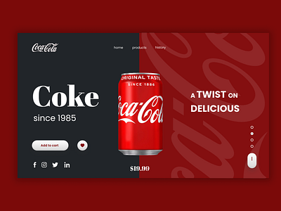 Coke app branding coke design icon illustration logo typography ui ux vector