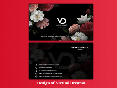 VIRTUAL DREAMS art branding colors design desk flat icon logo typography ui vector visitingcard