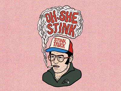 Stink Truck album art branding character design grunge illustraion logo screenprint vintage illustration vintage logo