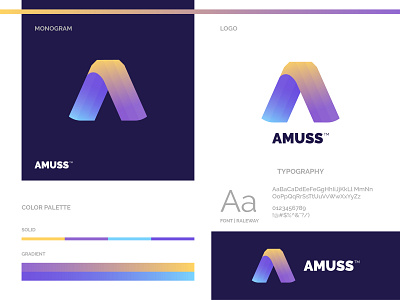 Amuss | Brand Identity brand identity brand identity design branding branding design letter logo design logo design logodesign logos logotype monogram logo