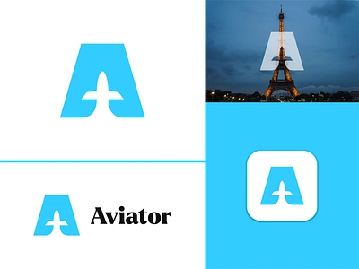 Aviator | Logo & Brand Identity 36 days of type a bcdefghijk a letter logo aviation brand identity branding letter logo lmnopqrstuvwxyz logo design logomark logos logotype minimal minimalist modern plane logo tour logo travel logo