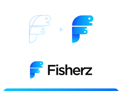 Fisherz - F Letter Logomark Design a b c d e f g h i j k l m n o alphabet bbq brand identity branding f letter fish food logo design logomark logotype p q r s t u v w x y z sea seafood visual identity