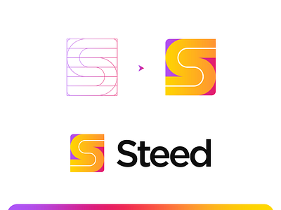 Steed - S Letter Logomark Design alphabet brand identity branding games gaming gradient logomark logotype minimalist play station s letter simple unique concept video game