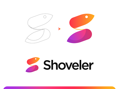 Shoveler - S Letter Logomark Design alphabet animal bird brand identity branding duck fish geography logomark logotype natgeo nature s letter television underwater waterlife wildlife