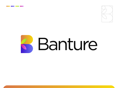 Banture - B Letter Logomark Design alphabet app b letter brand identity branding fresh fruits gradient letter logomark logomark logos logotype minimal nature organic vegetable