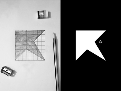 K Letter Logomark Design brand identity branding geometric k letter letter letter logo logomark logotype minimal minimalist modern shape simple timeless