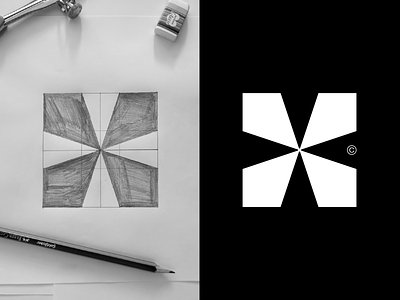 Star - Geometry Shape Logomark Design brand identity branding geometric geometry graphic design logomark logos logotype minimal minimalist modern shape simple star timeless