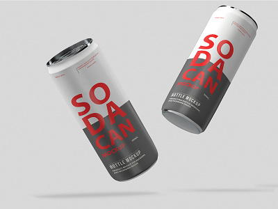 Free Soda Can 355ml Mockup Set branding design free mockup freebie freebies mockup