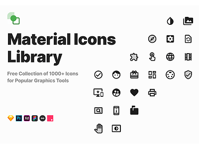Free Material Icons Library app design free download free icon free icon design free icon set freebie freebies icon ui ux vector