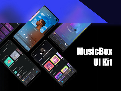 Free Musicbox Ui Kit (70 Screens) design free music ui kit free ui kit freebie freebies music music player music ui kit ui ui kit ux
