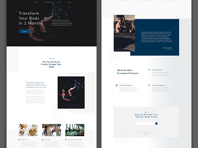 Free Gym Workout Website Template