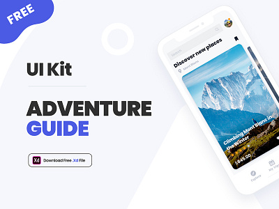 Free Adventure App Ui Kit app app design app ui design free app ui free mobile ui freebie freebies mobile mobile app mobile ui ui