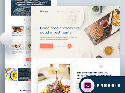 Free Food Website Template branding design free food website template free website template freebie freebies website website concept website design website template