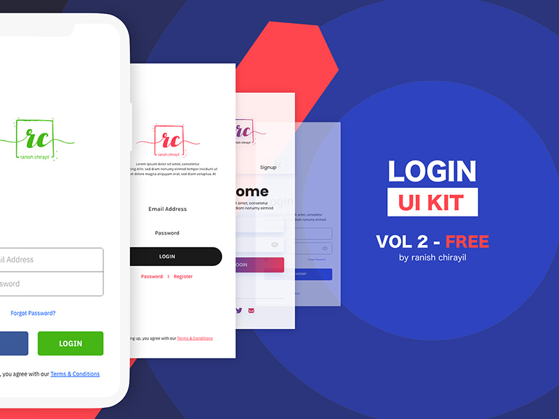 Dribbble - login-ui-kit.jpg by Juan Trigusto