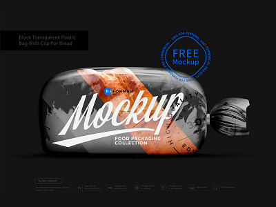 Free Bread Plastic Bag Mockup branding bread plastic mockup design free mockup free mockup psd free mockups free psd freebie freebies mockup mockup psd mockup template palstic mockup