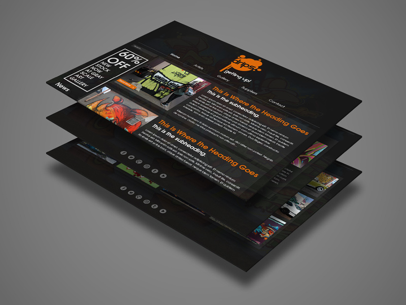 Free Graffiti site Template by Juan Trigusto on Dribbble