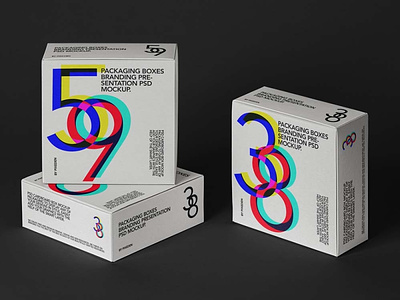 Free Square Boxes Packaging Mockup branding design freebie freebies mockup
