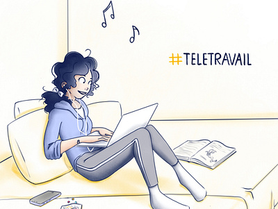 Day 18 : Remote work freelance illustration remote