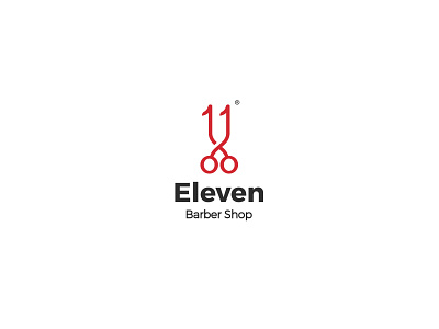Eleven | Barber Shop 11 barber branding eleven flat illustrator logo master shop vector